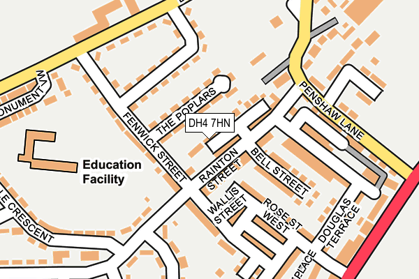 DH4 7HN map - OS OpenMap – Local (Ordnance Survey) DH4 7HN map - OS OpenMap – Local (Ordnance Survey)