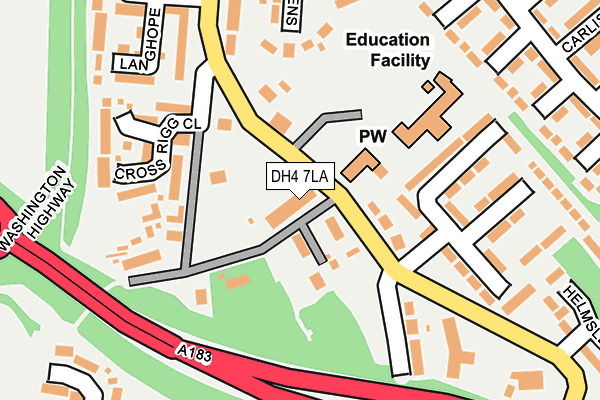 DH4 7LA map - OS OpenMap – Local (Ordnance Survey) DH4 7LA map - OS OpenMap – Local (Ordnance Survey)