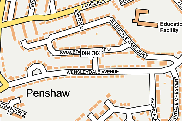 DH4 7NX map - OS OpenMap – Local (Ordnance Survey) DH4 7NX map - OS OpenMap – Local (Ordnance Survey)