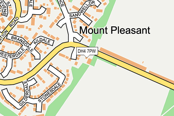 DH4 7PW map - OS OpenMap – Local (Ordnance Survey) DH4 7PW map - OS OpenMap – Local (Ordnance Survey)