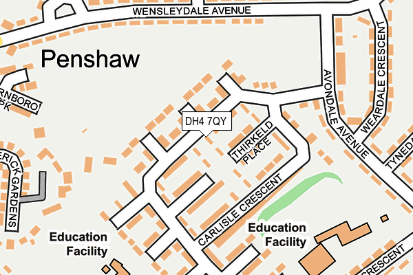 DH4 7QY map - OS OpenMap – Local (Ordnance Survey) DH4 7QY map - OS OpenMap – Local (Ordnance Survey)