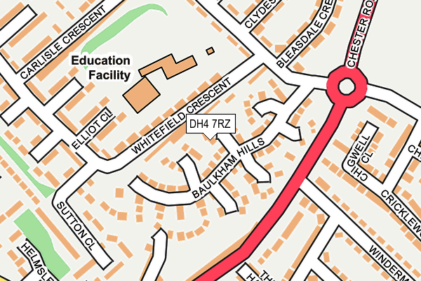DH4 7RZ map - OS OpenMap – Local (Ordnance Survey) DH4 7RZ map - OS OpenMap – Local (Ordnance Survey)