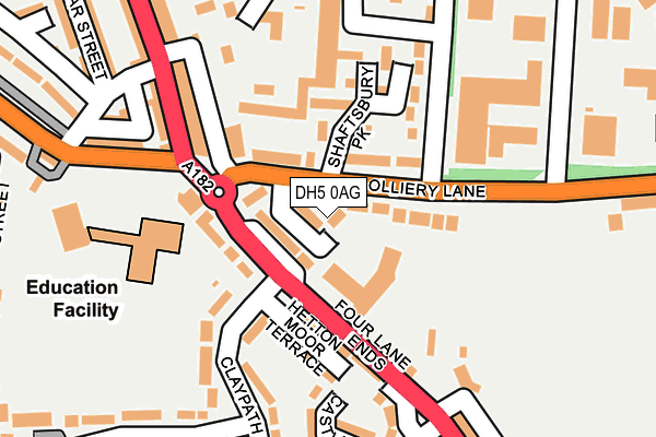 DH5 0AG map - OS OpenMap – Local (Ordnance Survey) DH5 0AG map - OS OpenMap – Local (Ordnance Survey)