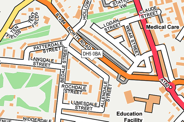 DH5 0BA map - OS OpenMap – Local (Ordnance Survey) DH5 0BA map - OS OpenMap – Local (Ordnance Survey)