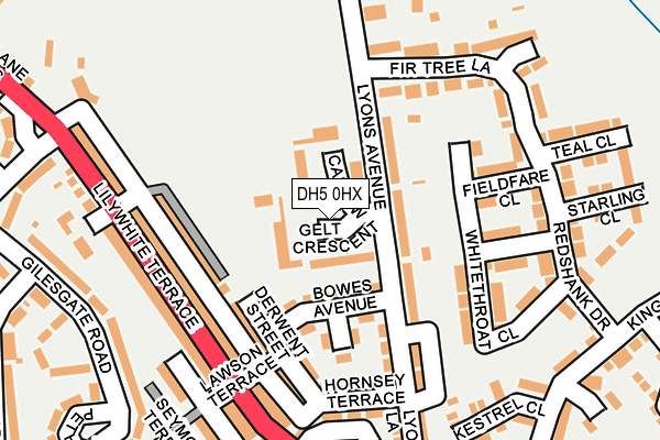 DH5 0HX map - OS OpenMap – Local (Ordnance Survey) DH5 0HX map - OS OpenMap – Local (Ordnance Survey)