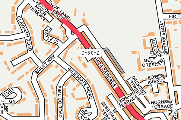 DH5 0HZ map - OS OpenMap – Local (Ordnance Survey)
