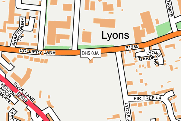DH5 0JA map - OS OpenMap – Local (Ordnance Survey) DH5 0JA map - OS OpenMap – Local (Ordnance Survey)