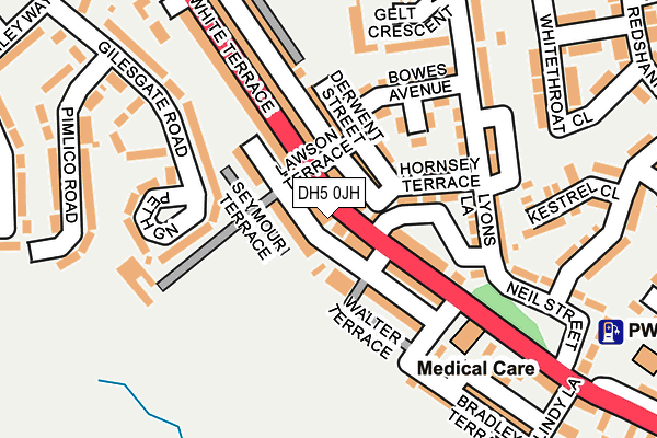 DH5 0JH map - OS OpenMap – Local (Ordnance Survey)