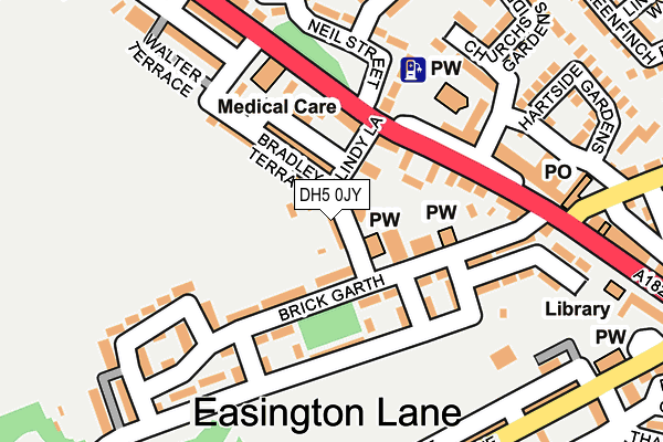DH5 0JY map - OS OpenMap – Local (Ordnance Survey)
