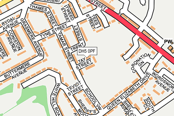 DH5 0PF map - OS OpenMap – Local (Ordnance Survey) DH5 0PF map - OS OpenMap – Local (Ordnance Survey)