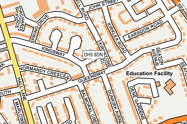 DH5 8DN map - OS OpenMap – Local (Ordnance Survey) DH5 8DN map - OS OpenMap – Local (Ordnance Survey)