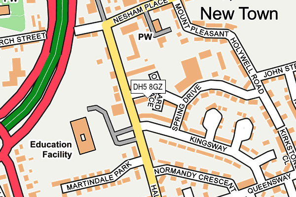 DH5 8GZ map - OS OpenMap – Local (Ordnance Survey) DH5 8GZ map - OS OpenMap – Local (Ordnance Survey)
