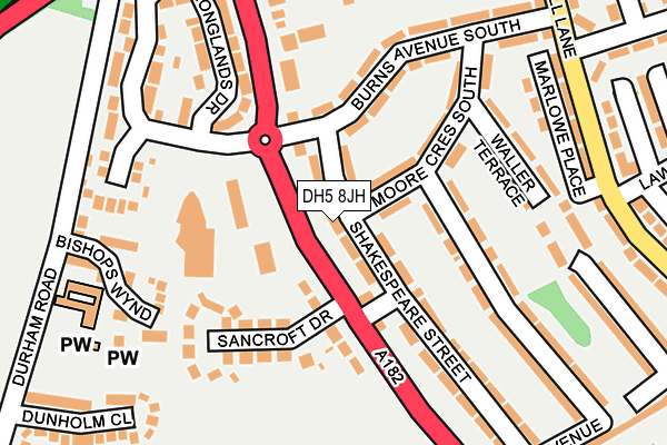 DH5 8JH map - OS OpenMap – Local (Ordnance Survey) DH5 8JH map - OS OpenMap – Local (Ordnance Survey)