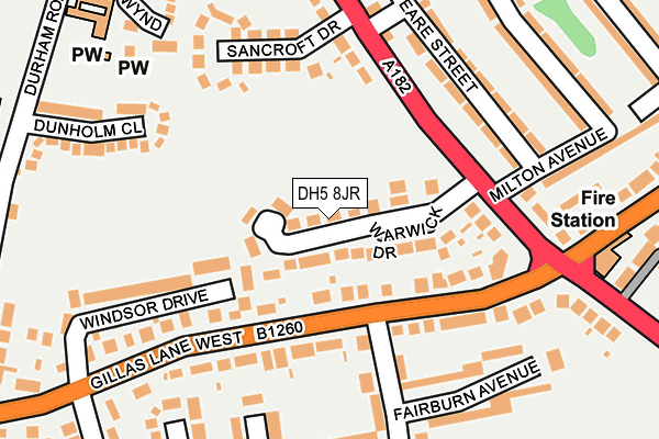 DH5 8JR map - OS OpenMap – Local (Ordnance Survey) DH5 8JR map - OS OpenMap – Local (Ordnance Survey)