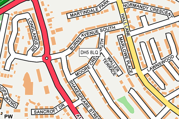 DH5 8LQ map - OS OpenMap – Local (Ordnance Survey) DH5 8LQ map - OS OpenMap – Local (Ordnance Survey)