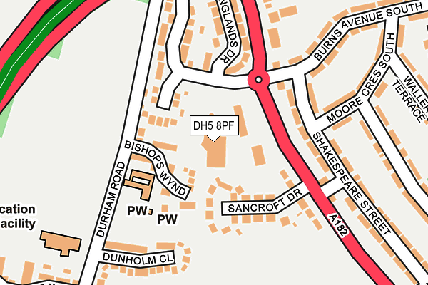 DH5 8PF map - OS OpenMap – Local (Ordnance Survey) DH5 8PF map - OS OpenMap – Local (Ordnance Survey)