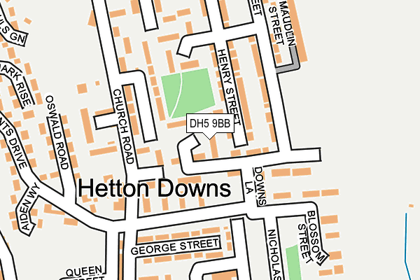 DH5 9BB map - OS OpenMap – Local (Ordnance Survey)