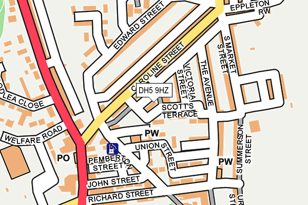 DH5 9HZ map - OS OpenMap – Local (Ordnance Survey) DH5 9HZ map - OS OpenMap – Local (Ordnance Survey)