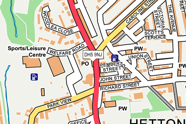 DH5 9NJ map - OS OpenMap – Local (Ordnance Survey) DH5 9NJ map - OS OpenMap – Local (Ordnance Survey)