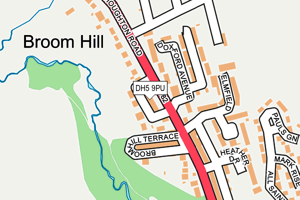 DH5 9PU map - OS OpenMap – Local (Ordnance Survey) DH5 9PU map - OS OpenMap – Local (Ordnance Survey)