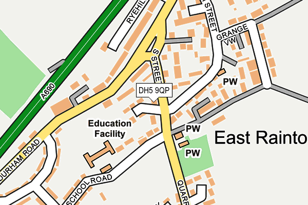 DH5 9QP map - OS OpenMap – Local (Ordnance Survey) DH5 9QP map - OS OpenMap – Local (Ordnance Survey)