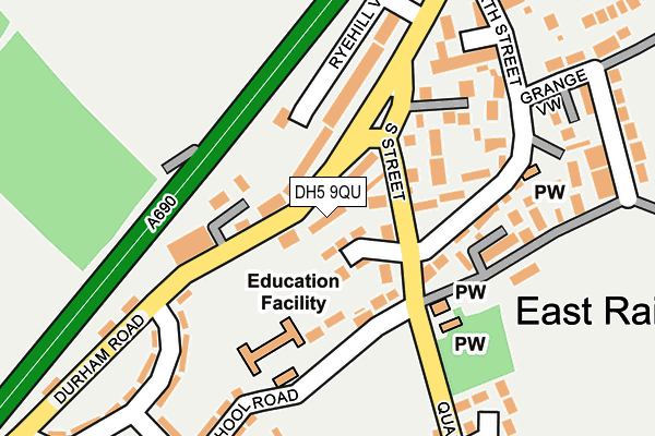 DH5 9QU map - OS OpenMap – Local (Ordnance Survey) DH5 9QU map - OS OpenMap – Local (Ordnance Survey)