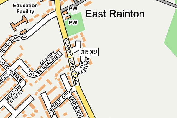 DH5 9RJ map - OS OpenMap – Local (Ordnance Survey) DH5 9RJ map - OS OpenMap – Local (Ordnance Survey)