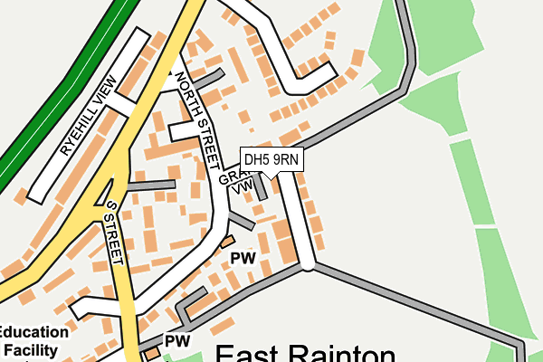 DH5 9RN map - OS OpenMap – Local (Ordnance Survey) DH5 9RN map - OS OpenMap – Local (Ordnance Survey)