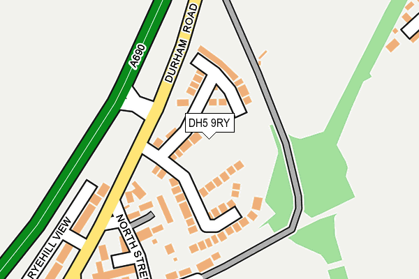 DH5 9RY map - OS OpenMap – Local (Ordnance Survey) DH5 9RY map - OS OpenMap – Local (Ordnance Survey)