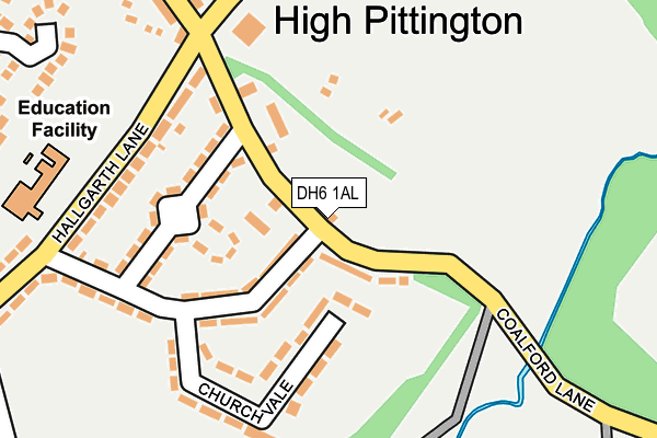 DH6 1AL map - OS OpenMap – Local (Ordnance Survey) DH6 1AL map - OS OpenMap – Local (Ordnance Survey)