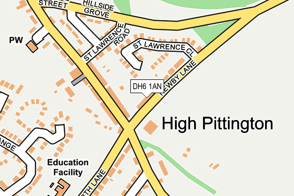 DH6 1AN map - OS OpenMap – Local (Ordnance Survey) DH6 1AN map - OS OpenMap – Local (Ordnance Survey)