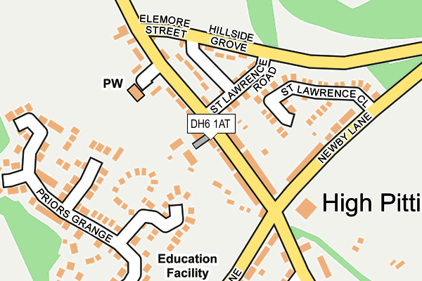 DH6 1AT map - OS OpenMap – Local (Ordnance Survey) DH6 1AT map - OS OpenMap – Local (Ordnance Survey)