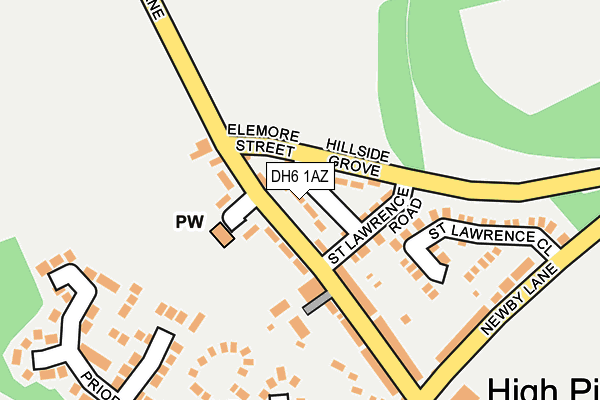 DH6 1AZ map - OS OpenMap – Local (Ordnance Survey) DH6 1AZ map - OS OpenMap – Local (Ordnance Survey)
