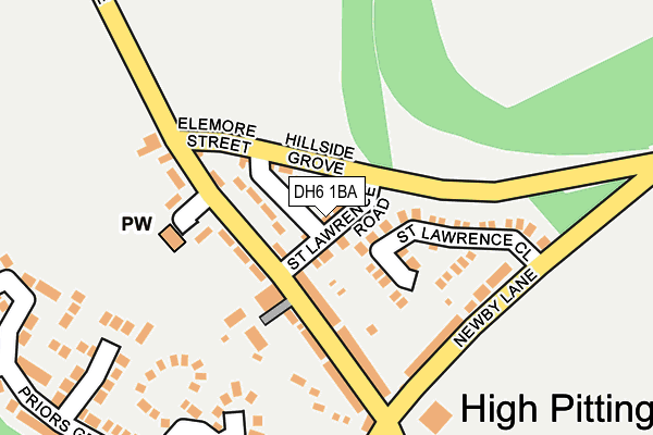 DH6 1BA map - OS OpenMap – Local (Ordnance Survey) DH6 1BA map - OS OpenMap – Local (Ordnance Survey)