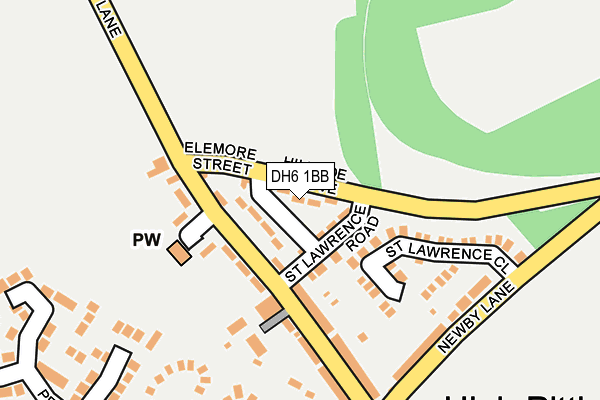 DH6 1BB map - OS OpenMap – Local (Ordnance Survey) DH6 1BB map - OS OpenMap – Local (Ordnance Survey)