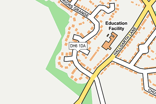 DH6 1DA map - OS OpenMap – Local (Ordnance Survey) DH6 1DA map - OS OpenMap – Local (Ordnance Survey)