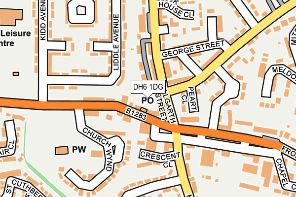DH6 1DG map - OS OpenMap – Local (Ordnance Survey) DH6 1DG map - OS OpenMap – Local (Ordnance Survey)
