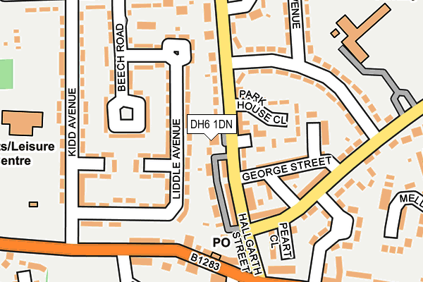 DH6 1DN map - OS OpenMap – Local (Ordnance Survey) DH6 1DN map - OS OpenMap – Local (Ordnance Survey)