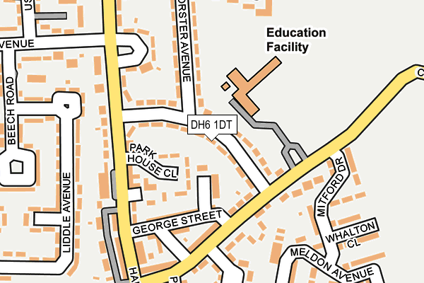 DH6 1DT map - OS OpenMap – Local (Ordnance Survey) DH6 1DT map - OS OpenMap – Local (Ordnance Survey)