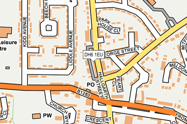 DH6 1EU map - OS OpenMap – Local (Ordnance Survey) DH6 1EU map - OS OpenMap – Local (Ordnance Survey)