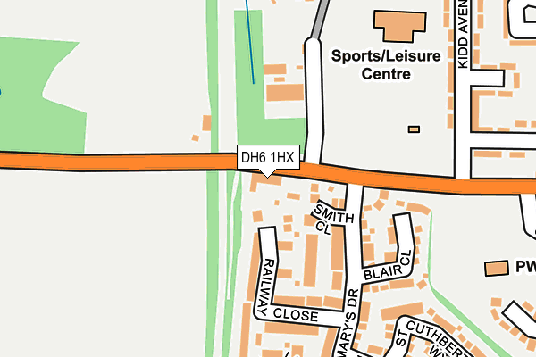 DH6 1HX map - OS OpenMap – Local (Ordnance Survey) DH6 1HX map - OS OpenMap – Local (Ordnance Survey)