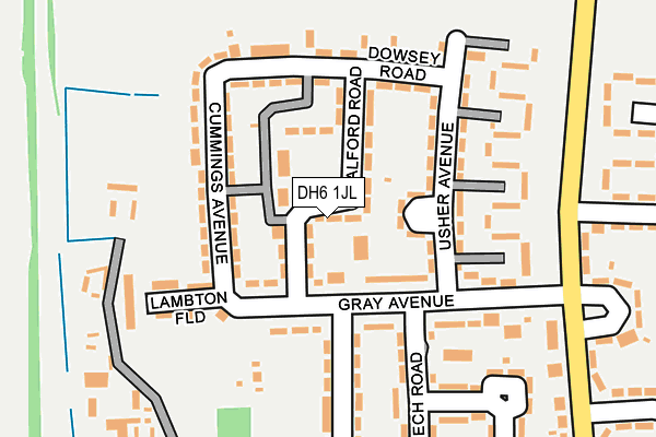 DH6 1JL map - OS OpenMap – Local (Ordnance Survey) DH6 1JL map - OS OpenMap – Local (Ordnance Survey)