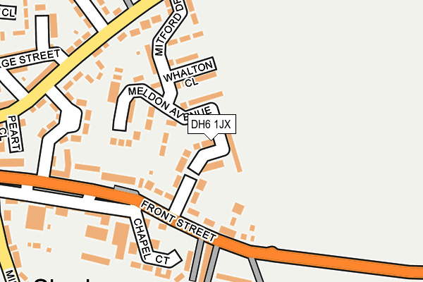 DH6 1JX map - OS OpenMap – Local (Ordnance Survey) DH6 1JX map - OS OpenMap – Local (Ordnance Survey)
