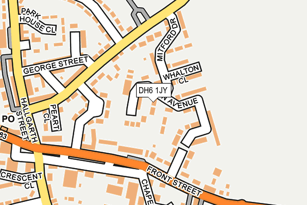 DH6 1JY map - OS OpenMap – Local (Ordnance Survey) DH6 1JY map - OS OpenMap – Local (Ordnance Survey)