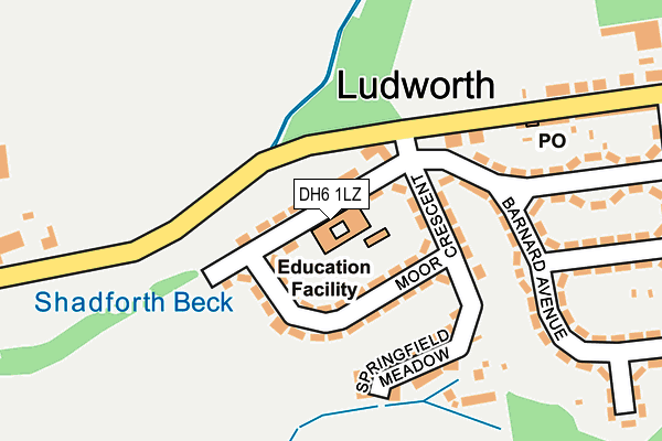 DH6 1LZ map - OS OpenMap – Local (Ordnance Survey) DH6 1LZ map - OS OpenMap – Local (Ordnance Survey)
