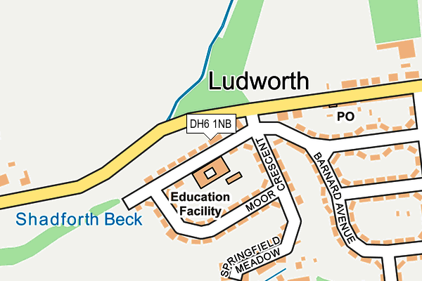 DH6 1NB map - OS OpenMap – Local (Ordnance Survey) DH6 1NB map - OS OpenMap – Local (Ordnance Survey)