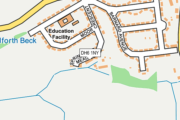 DH6 1NY map - OS OpenMap – Local (Ordnance Survey) DH6 1NY map - OS OpenMap – Local (Ordnance Survey)