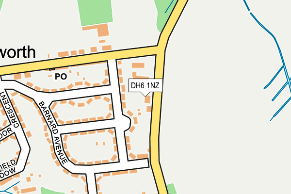 DH6 1NZ map - OS OpenMap – Local (Ordnance Survey) DH6 1NZ map - OS OpenMap – Local (Ordnance Survey)
