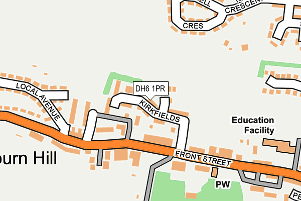 DH6 1PR map - OS OpenMap – Local (Ordnance Survey) DH6 1PR map - OS OpenMap – Local (Ordnance Survey)