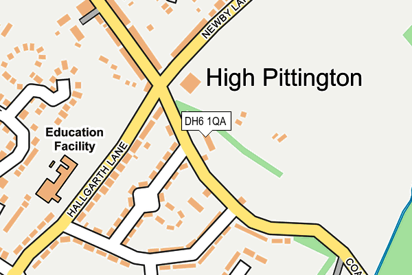 DH6 1QA map - OS OpenMap – Local (Ordnance Survey) DH6 1QA map - OS OpenMap – Local (Ordnance Survey)